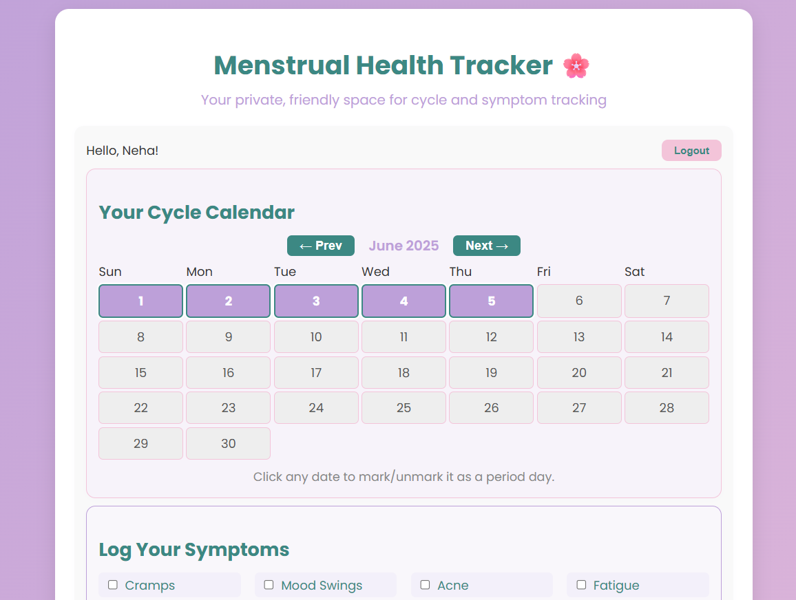 Menstrual Health App